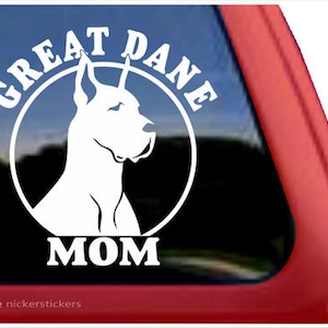 Mama Doga Niemieckiego | DC741MOM | Wysokiej jakości naklejka na okno z winylu samoprzylepnego Doga Niemieckiego (przycięta)