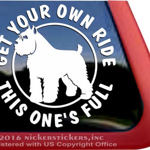 Get Your Own Ride, This One’s Full | DC830FR | High Quality Adhesive Vinyl Window Decal Sticker