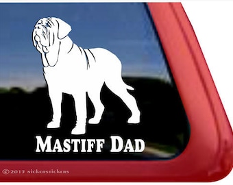 Mastiff Dad | DC957DAD | High Quality Adhesive Vinyl Neapolitan Mastiff Window Decal Sticker