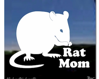 Rat Mom | Choose Size & Color | Quality Adhesive Vinyl Window Car Laptop Sticker