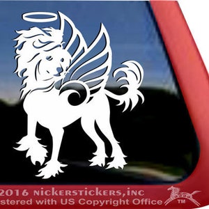Chinese Crested Angel Memorial | DC1079PL | High Quality Adhesive Vinyl Window Decal Sticker