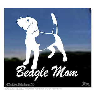 Beagle Mama | Hochwertiger selbstklebender Vinyl-Fensteraufkleber