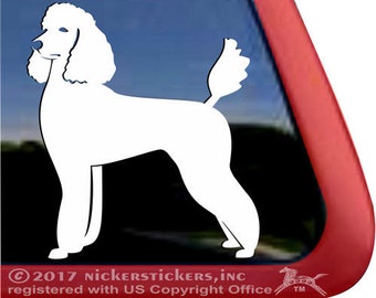 Add Text! Standard Poodle Decal  | DC1101PL | High Quality Adhesive Vinyl Dog Window Decal Sticker