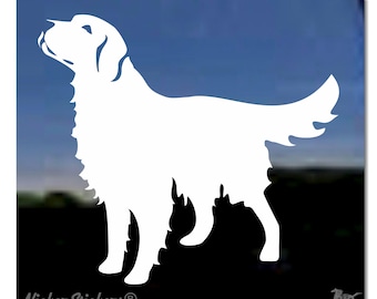 Adesivo personalizzato Golden Retriever / Adesivo in vinile di alta qualità per finestre