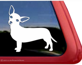 Chiweenie Dog Decal | DC264PL | High Quality Adhesive Vinyl Window Decal Sticker