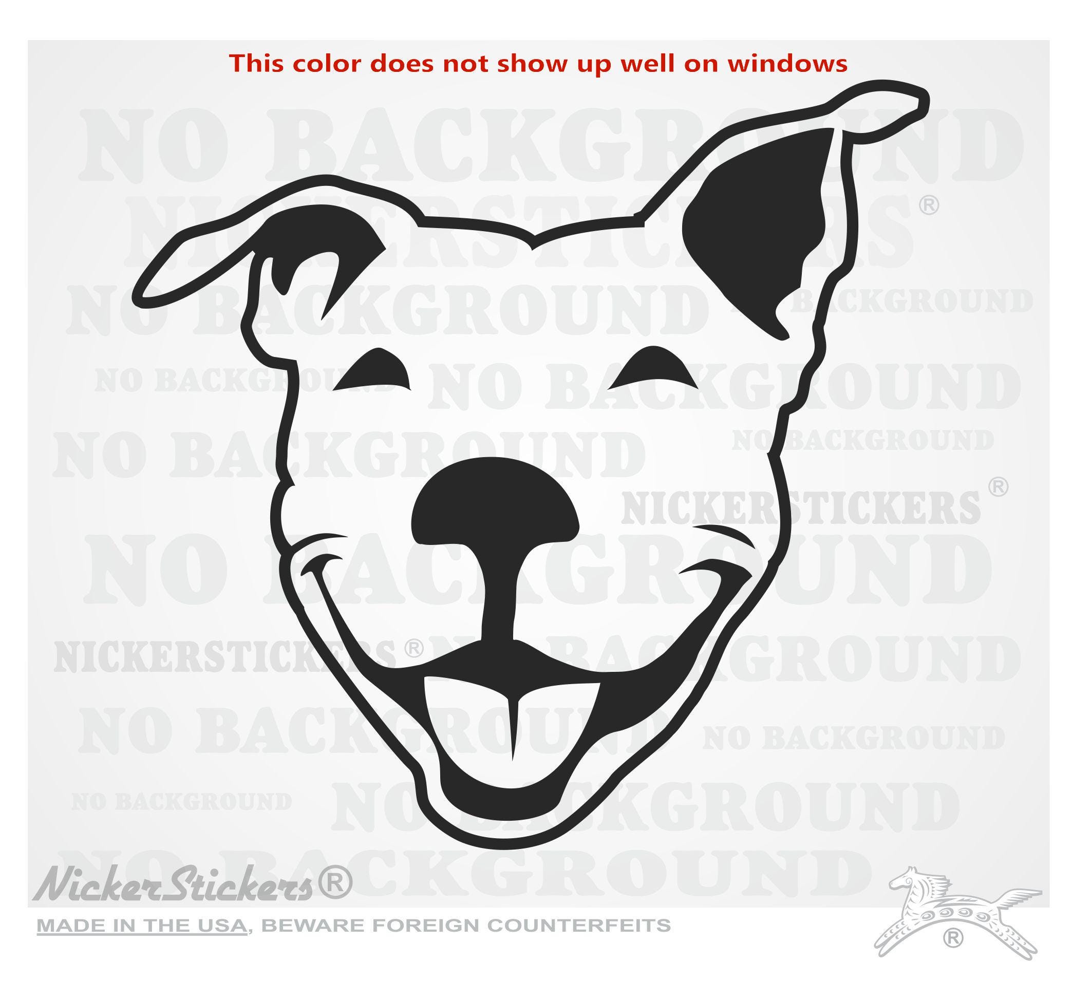 Custom Smiling Pit Bull | Choose Size, Color, Add Text | APBT Pitbull ...