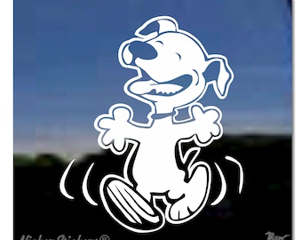 Personalisiertes Tanzen Pitbull | Wählen Sie Größe, Farbe, Text hinzufügen | APBT Pitbull Terrier Hund Fenstersticker Tablet Aufkleber