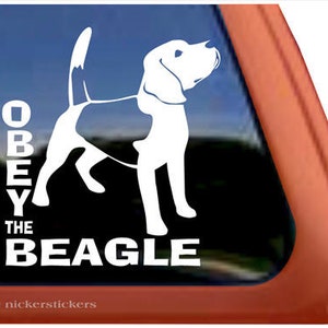 Die Beagle | NickerStickers® Klebefolie Beagle Fensteraufkleber Sticker