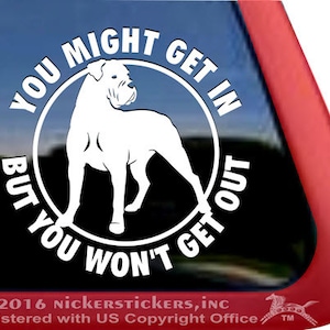 Cane Corso Guard Dog | DC1044OUT | High Quality Adhesive Vinyl Italian Mastiff Window Decal Sticker
