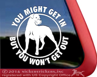 Cane Corso Guard Dog | DC1044OUT | NickerStickers® Quality Adhesive Vinyl Italian Mastiff Window Decal Sticker