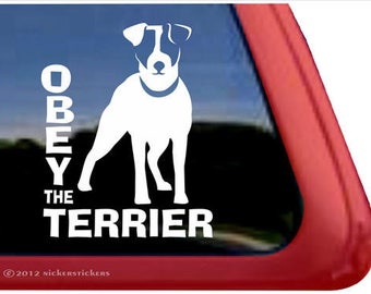 Obey The Terrier | NickerStickers®Adhesive Vinyl Window Decal Sticker