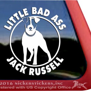 Little Bad Ass, Jack Russell | DC358SP3 | High Quality Adhesive Vinyl Window Decal Sticker