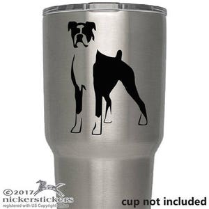 Boxer Dog Decal for Yeti Cup | DC323PL-B | High Quality Boxer Decal Sticker  3.5" tall x 2.5" wide