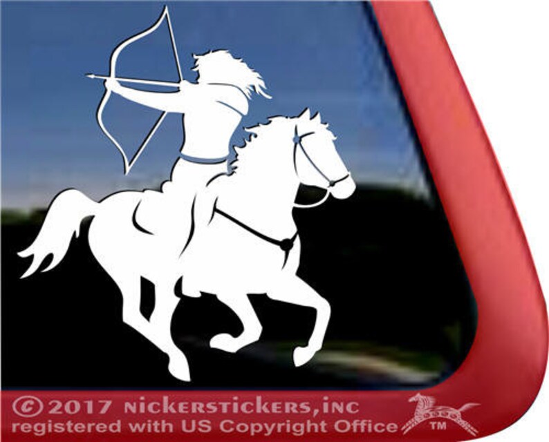 Mounted Archery Decal DC0790PL High Quality Adhesive Woman Etsy