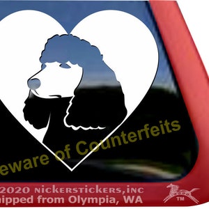Cute Poodle Heart Decal | DC912HRT | High Quality Adhesive Vinyl Window Decal Sticker