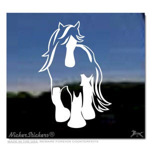 Individueller Zigeunerpferde-Aufkleber | Größe, Farbe und Text wählbar | Hochwertiger, selbstklebender Vinyl-Fensteraufkleber von NickerStickers®