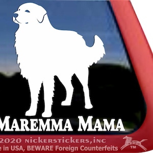 Maremma Mamãe | DC869MOM | Adesivo de vinil adesivo de alta qualidade para janela Maremma