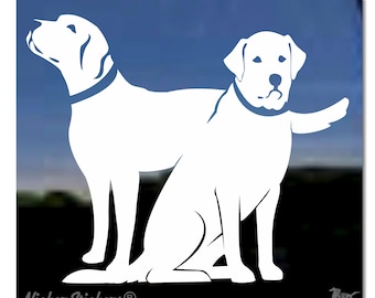 Aangepaste sticker labrador retriever | Kies grootte, kleur en tekst toevoegen | Hoogwaardige zelfklevende vinyl raamstickers: