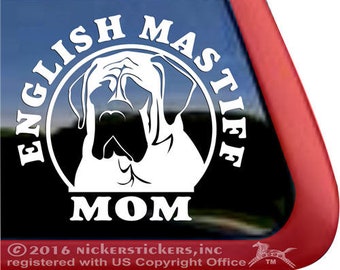 Mãe Mastim | DC1078MOM | Adesivo de decalque de janela de vinil adesivo de alta qualidade