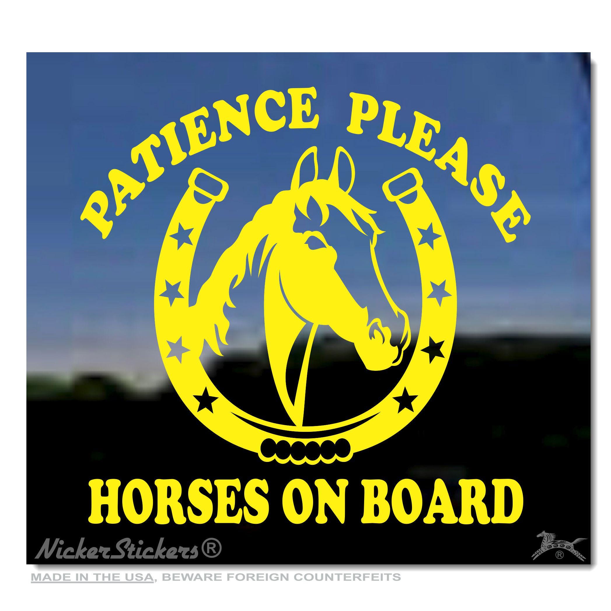 Ride A Draft Horse Vinyl Window Decal Sticker - 5x5 Inch, Weatherproof, Outdoor Use