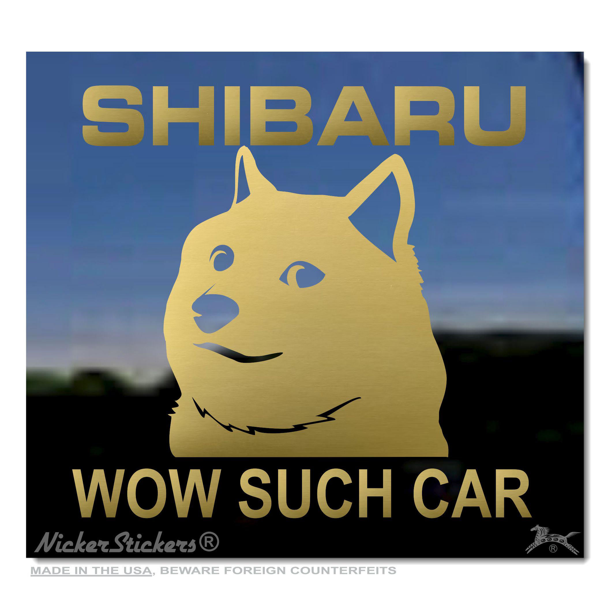 Shibaru Wow Such Car | High Quality Adhesive Vinyl Window Decal Sticker -  Etsy, image size:2094x2094