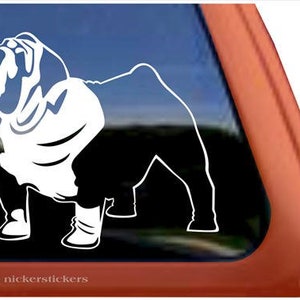 English Bulldog Decal | DC326PL | High Quality Adhesive Vinyl Window Decal Sticker