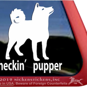 Heckin’ Pupper | DC643PUP | High Quality Adhesive Vinyl Window Decal Sticker