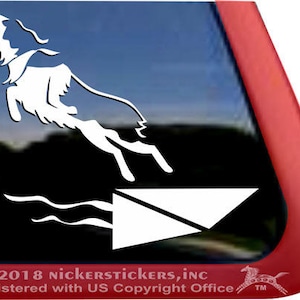 Aussie Dock Dog - Australian Shepherd | DC1193PL | High Quality Adhesive Vinyl Window Decal Sticker