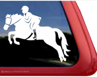 Cheval de saut - Autocollant sur mesure pour remorque à chevaux