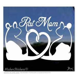 Rat Mom |  High Quality Adhesive Vinyl Hooded Rat Vinyl Window Decal Sticker