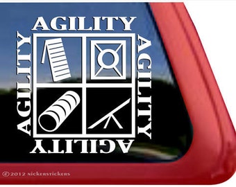 Agility | DC908 | High Quality Adhesive Vinyl Window Decal Sticker - 5" tall x 5" wide