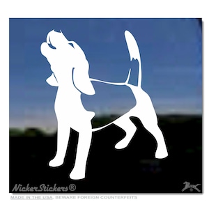Bellender Beagle | Hochwertiger selbstklebender Vinyl-Fensteraufkleber