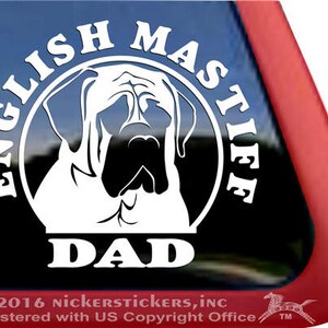 Mastiff Dad | DC1078DAD | High Quality Adhesive Vinyl Window Decal Sticker