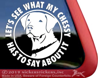 Let’s See What My Chessy Has To Say About It | DC1158HTS | High Quality Adhesive Vinyl Window Decal Sticker