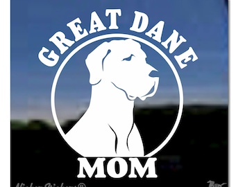 Deutsche Doggenmama | NickerStickers® Hochwertiger selbstklebender Vinyl-Aufkleber für Fenster, Auto und Laptop