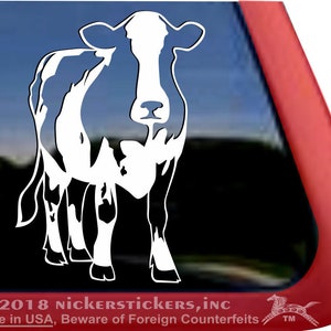 Holstein Cow | DC767PLR | High Quality Adhesive Vinyl Holstein Cow Window Decal Sticker - 5" tall x 3.5" wide