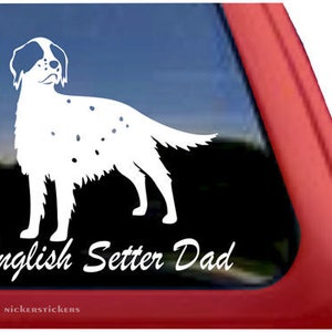 Setter Dad | DC807DAD | Wysokiej jakości naklejka na okno z winylu samoprzylepnego