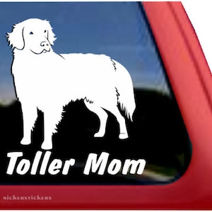 Toller Mom | DC1001MOM | High Quality Adhesive Nova Scotia Duck Tolling Retriever Vinyl Window Decal Sticker