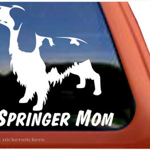 Springer Mom | DC297MOM | High Quality Adhesive Vinyl Springer Spaniel Window Decal Sticker
