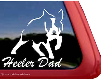 Heeler Dad | DC308DAD | NickerStickers® Quality Adhesive Vinyl Australian Cattle Dog / Heeler Window Decal Sticker
