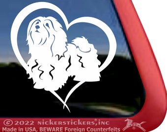 Havanese Love Heart |  High Quality Adhesive Vinyl Dog Window Decal Sticker