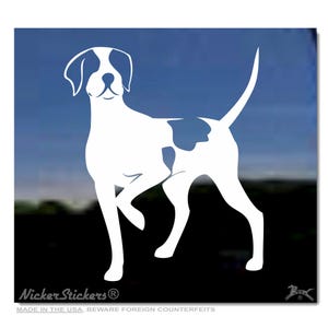 English Pointer |  Choose Size, Color, Add Text | High Quality Adhesive Vinyl Gun Dog Window Decal Sticker