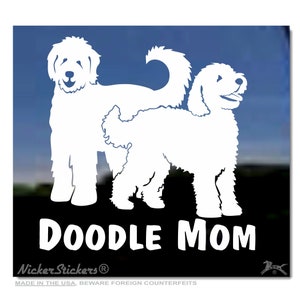 Doodle Mom | High Quality Adhesive Vinyl Goldendoodle Dog Window Decal Sticker
