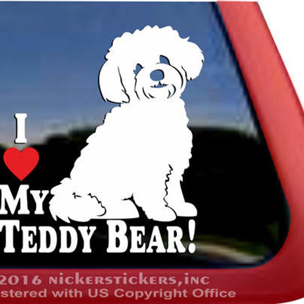 I Love My Teddy Bear! | DC1024HEA | High Quality Adhesive Vinyl Window Decal Sticker