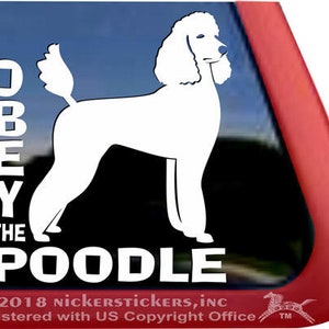 Obey The Poodle | NickerStickers® Adhesive Vinyl Window Decal Sticker
