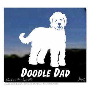 Doodle Dad | High Quality Adhesive Vinyl Goldendoodle Window Decal Sticker