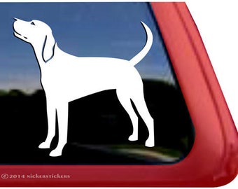 Cute Coonhound Decal | DC244PL | High Quality Adhesive Vinyl Window Decal Sticker
