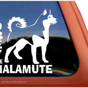 Obey the Malamute | NickerStickers® Alaskan Malamute Dog Adhesive Vinyl Window Decal Sticker