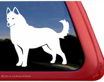 Solid Siberian Husky Decal | DC186PL | High Quality Adhesive Vinyl Window Decal Sticker