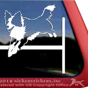 Agility Border Collie | DC1246PL | High Quality Adhesive Vinyl Window Decal Sticker